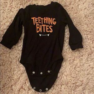 Teething bites long sleeve onesie. Halloween